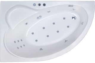 Гидромассажная ванна Royal Bath Alpine De Luxe 170x100см левая белый RB819102DL-L