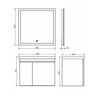 Comforty Тумба-умывальник "Осло-80" бетон светлый с раковиной Fest 80 F01