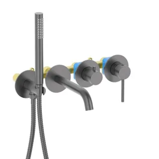 Смеситель для ванны Aquatek Европа AQ1344BGM оружейная сталь