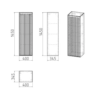 Шкаф-пенал Grossman Кристалл 303544 бежевый 40 см