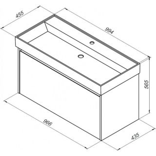 Тумба под раковину Aquanet Nova Lite 242580 100 см белый