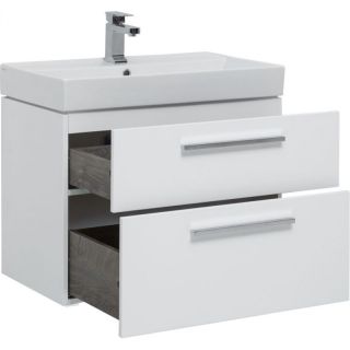 Тумба под раковину Aquanet Nova 242262 75 см белый глянец