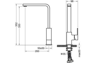 Смеситель для кухни Aquatek Либра AQ1680MB черный