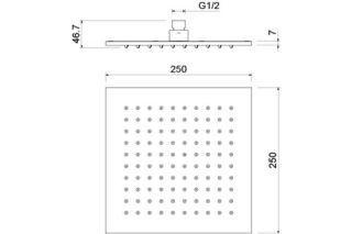 Верхний душ Aquatek AQ2076CR хром