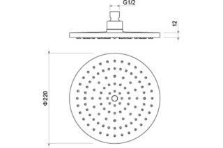 Верхний душ Aquatek AQ2086MB черный