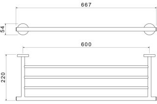 Полка для полотенец Aquatek Оберон AQ4222CR хром