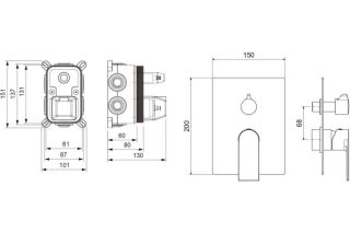 Смеситель для душа Aquatek Лира AQ1447CR хром