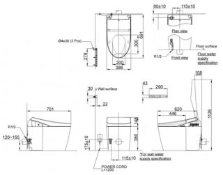 Приставной унитаз TOTO Neorest CS989PVR#NW1 безободковый белый