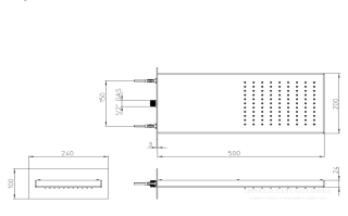 Верхний душ Bossini Manhattan I00575.030 50 см хром