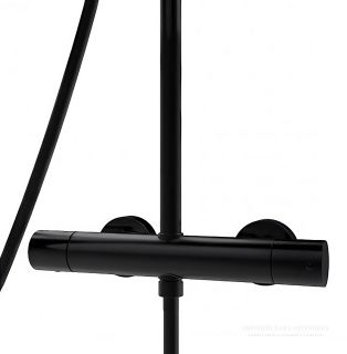 Душевая стойка Bossini L10174.073 с термостатом чёрный матовый