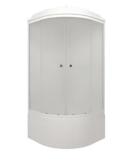 Душевая кабина Triton Вельвет Щ0000065753 90x90 см профиль белый стекло матовое