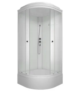 Душевая кабина Triton Лайт Щ0000061826 100x100 см профиль белый стекло с узором