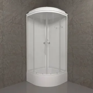 Душевая кабина Triton Ультра Щ0000061825 100x100 см профиль белый стекло прозрачное