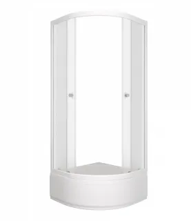 Душевой уголок Triton Вельвет Щ0000064625 80x80 см профиль белый стекло матовое