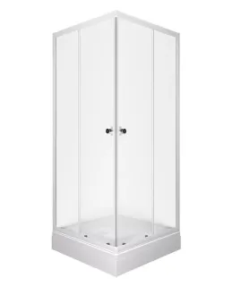 Душевой уголок Triton Вельвет Щ0000071051 80x80 см на поддоне профиль белый стекло матовое