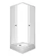 Душевой уголок Triton Вельвет Щ0000061815 90x90 см профиль белый стекло матовое