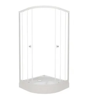 Душевой уголок Triton Ультра Щ0000061806 90x90 см профиль белый стекло прозрачное