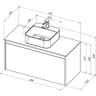 Тумба под раковину Aquanet Nova Lite 249520 100 см дуб рустикальный