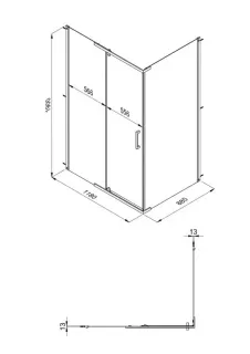 Душевой уголок Triton Терра Щ0000072197 120x90 см профиль хром стекло прозрачное