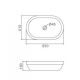 Накладная раковина Gappo GT301 63 см белый