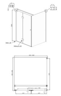 Душевой уголок Ambassador Diamond 12011106L 100x100см левый хром/прозрачное