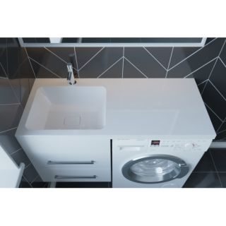 Раковина над стиральной машиной Madera Kamilla левая 120см белый 4627173210027