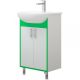 Тумба под раковину Corozo Спектр 50см белый/зелёный SD-00000684