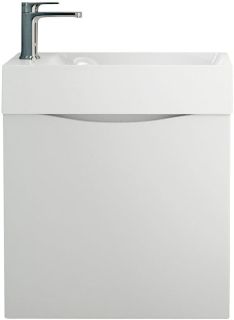 Подвесная тумба под раковину Art&Max Liberty 50см правая белый глянцевый Liberty-500-1D-SO-BL-R