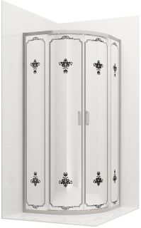 Душевой уголок Ambassador Royal 18015105 100x100см хром/белое с рисунком