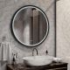 Зеркало с подсветкой Continent Style Black ЗЛП2254 с сенсорным выключателем 80см чёрный