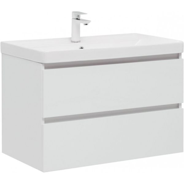 Тумба под раковину Aquanet Вега 308334 80 см белый глянец