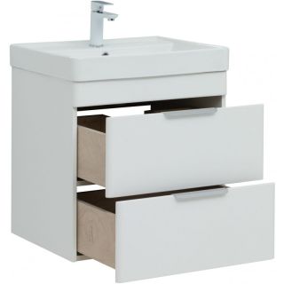 Тумба под раковину Aquanet Ирис New 310144 60 см белый глянец