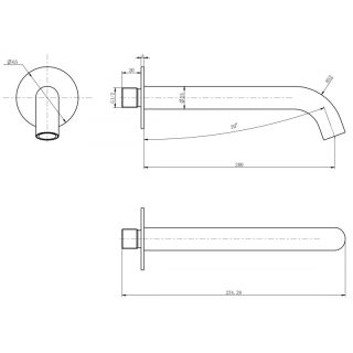 Излив Aquanet Static AF330-98С 261829 хром