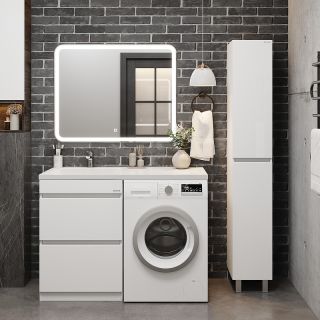 Напольная тумба под раковину под стиральную машину Onika Милтон 104801 48 см белый