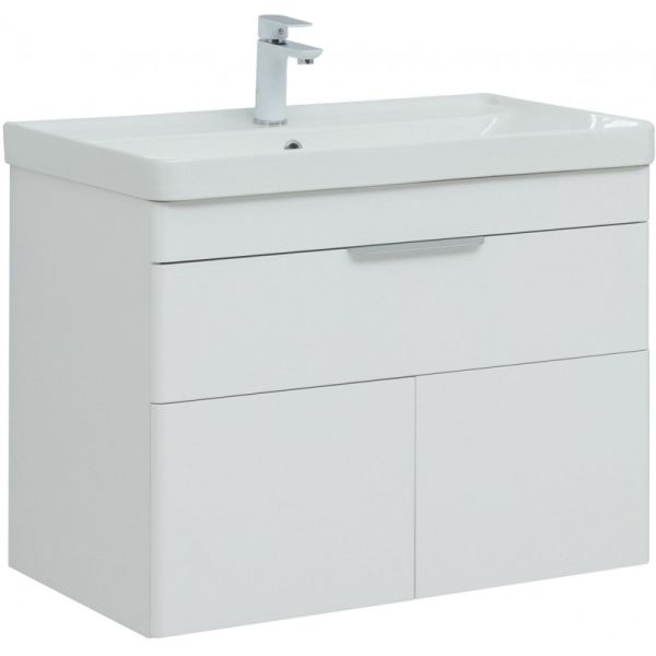 Тумба под раковину Aquanet Ирис New 310150 80 см белый глянец