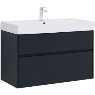 Тумба под раковину Aquanet Бруклин 310139 100 см антрацит матовый