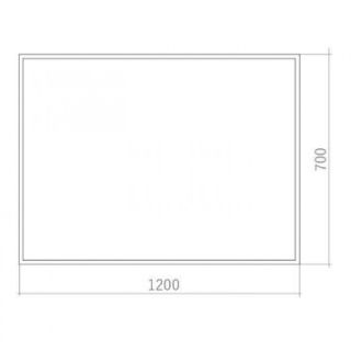 Зеркало с подсветкой ArtMax Aversa AM-Ave-1200-700-DS-F 120 см чёрный