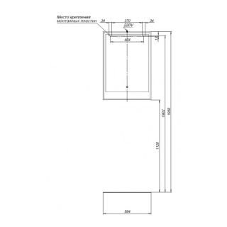 Зеркало с подсветкой Aquanet Милан 306380 60 см белый глянец