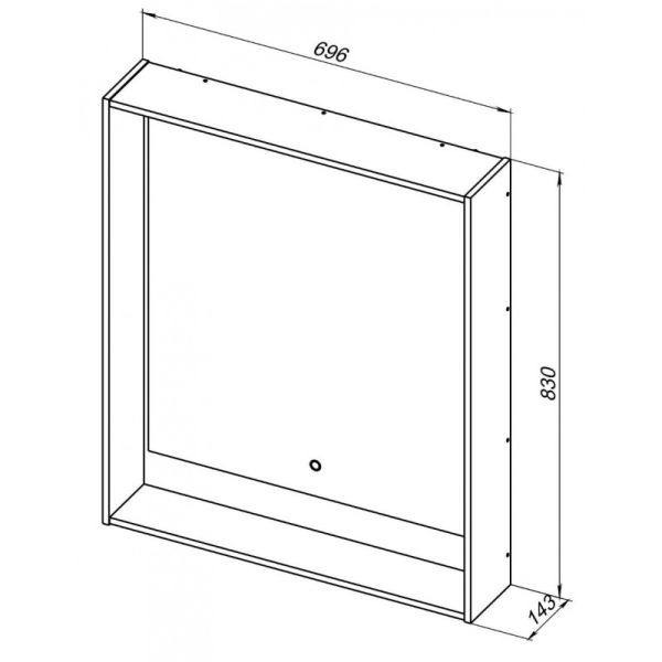Зеркало с подсветкой Aquanet Милан 336394 70 см дуб рошелье