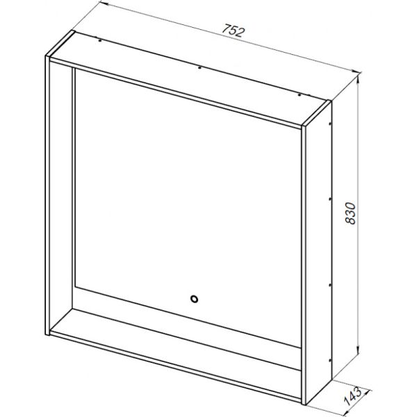 Зеркало с подсветкой Aquanet Милан 336395 80 см дуб рошелье