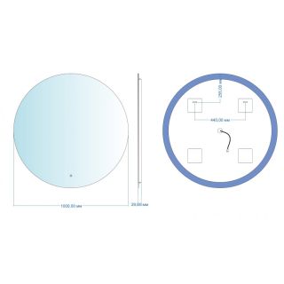 Зеркало с подсветкой Aquanet Смарт 336640 100 см с тёплой подсветкой