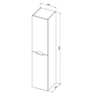 Пенал Aquanet Практика 330461 30 см белый матовый