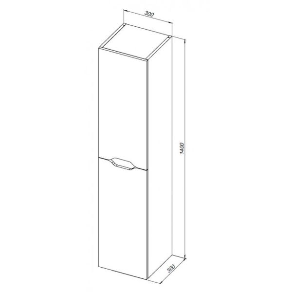 Пенал Aquanet Практика 330461 30 см белый матовый