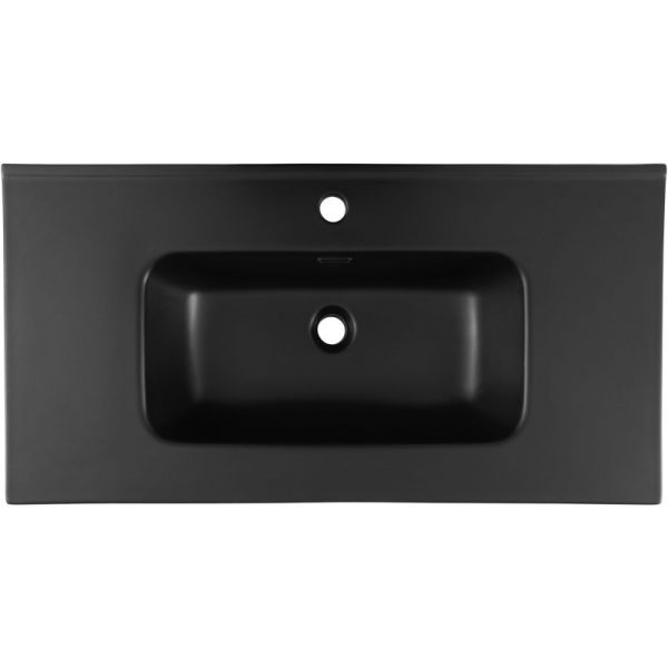 Раковина Aquanet Flat 329256 90 см чёрный матовый