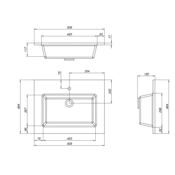 Раковина Aquanet Текла 328984 60 см белый
