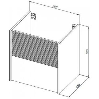 Тумба под раковину Aquanet Вита 330473 60 см белый матовый