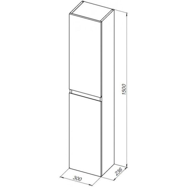 Пенал Aquanet Нота New 334195 30 см дуб веллингтон табак