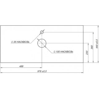 Столешница Aquanet Nova Lite 257595 100 см мрамор