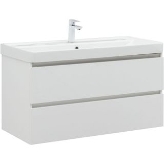 Тумба под раковину Aquanet Вега 316655 100 см белый глянец