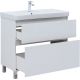 Тумба под раковину Aquanet Вега 344124 90 см белый глянец